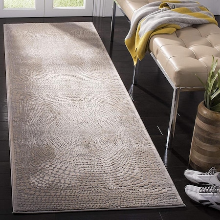 Safavieh 2 ft. 7 in. x 10 ft. Meadow Contemporary Runner Area Rug Ivory & Grey MDW333A-210